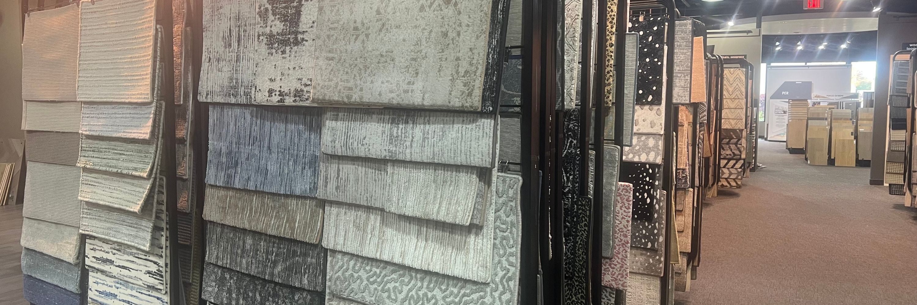 Dominion Rug & Home showroom interior carpet display