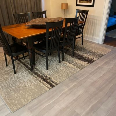 luxury vinyl plank floors in a North York, Toronto, ON, dining room