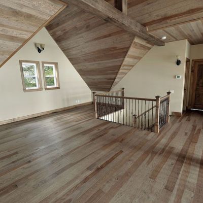 luxury vinyl flooring in a North York home attic