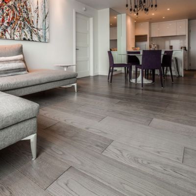 luxury vinyl flooring in a North York, ON, living room