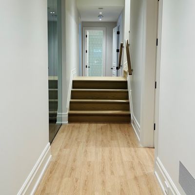luxury vinyl flooring in a North York Toronto hallway from Dominion Rug & Home